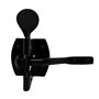 MKB Loquet de porte de jardin noir pour portails en bois - Loquet de porte autobloquant galvanisé - Protection contre les intemp