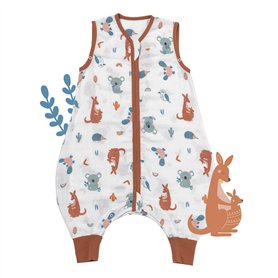 schlummersack Slumbersac gigoteuse à pieds été pour bébé 0.5 Tog 80 cm en mousseline de bambou