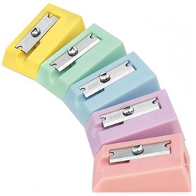 Ashton and Wright Taille-crayon à trou unique | Lot de 5 taille-crayons | Idéal pour l'école