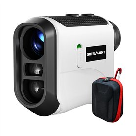 Overmont Télémètre de golf avec pente – Télémètre laser de 1 200 m avec grossissement 6