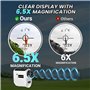 Overmont Télémètre de golf avec pente – Télémètre laser de 1 200 m avec grossissement 6,5x rechargeable, verrouillage des vibrat