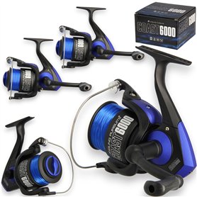 AP Coast 6000 Moulinet de pêche en mer à bobine fixe pour plage