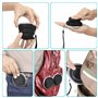 BELLE VOUS (Lot de 4 Gobelet Pliable Silicone de Voyage Noir avec Cordons - 180 ml - Verre Pliable Réutilisable avec Couvercle e