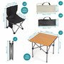 BELLE VOUS Ensemble de Chaises de Camping & Table Noir (5 Pièces) - Sièges Pliants Portables pour Usage Intérieur/Extérieur - Id