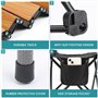 BELLE VOUS Ensemble de Chaises de Camping & Table Noir (5 Pièces) - Sièges Pliants Portables pour Usage Intérieur/Extérieur - Id