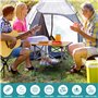 BELLE VOUS Ensemble de Chaises de Camping & Table Noir (5 Pièces) - Sièges Pliants Portables pour Usage Intérieur/Extérieur - Id
