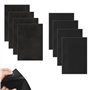 OdiuK Lot de 8 bandes Velcro à coudre - 20 x 30 cm - Bande Velcro à coudre - Large bande Velcro noire à coudre - Bandes Velcro p
