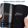 OdiuK Lot de 8 bandes Velcro à coudre - 20 x 30 cm - Bande Velcro à coudre - Large bande Velcro noire à coudre - Bandes Velcro p