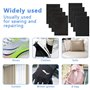 OdiuK Lot de 8 bandes Velcro à coudre - 20 x 30 cm - Bande Velcro à coudre - Large bande Velcro noire à coudre - Bandes Velcro p