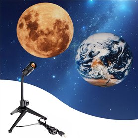 Colexy Veilleuse Projecteur Terre-Lune 2 en 1