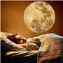 Colexy Veilleuse Projecteur Terre-Lune 2 en 1, Lampe de Projection LED avec Rotation à 360°, USB Rechargeable, Décoration de Cha