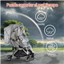 CNMTCCO Habillage Pluie Universelle Pour Poussette, Protection Pluie Poussette Universelle Fenêtre Contact et Ouverture Frontale