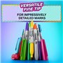 Sharpie Marqueurs permanents Glam Pop | Pointe fine pour des détails audacieux | Couleurs vives assorties | 24 marqueurs + étui 