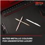 rOtring Stylo à bille métallique 600 + carnet | Pointe moyenne | Corps doré avec poignée moletée antidérapante | Rechargeable