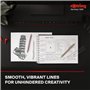 rOtring Stylo à bille métallique 600 + carnet | Pointe moyenne | Corps doré avec poignée moletée antidérapante | Rechargeable