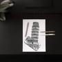 rOtring Stylo à bille métallique 600 + carnet | Pointe moyenne | Corps doré avec poignée moletée antidérapante | Rechargeable