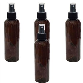 ProTech Lot de 4 vaporisateurs multi-usages en verre ambré de 200 ml avec pulvérisateur à brume fine