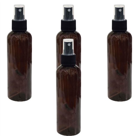 ProTech Lot de 4 vaporisateurs multi-usages en verre ambré de 200 ml avec pulvérisateur à brume fine