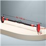 SPORTNOW Barre de traction sans vis, cadre de porte, barre de traction avec niveau, largeur réglable de 96 à 130 cm, pour salle 