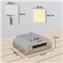 Outsunny Four à pizza portable de 20,3 cm en acier inoxydable avec thermomètre intégré et fenêtre de visualisation pour barbecue
