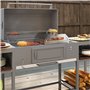 Outsunny Four à pizza portable de 20,3 cm en acier inoxydable avec thermomètre intégré et fenêtre de visualisation pour barbecue
