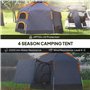 Outsunny Tente de camping pop-up automatique, installation instantanée pour 2 à 4 personnes avec fenêtres en maille, étanche et 