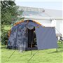 Outsunny Tente de camping pop-up automatique, installation instantanée pour 2 à 4 personnes avec fenêtres en maille, étanche et 