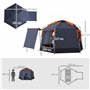 Outsunny Tente de camping pop-up automatique, installation instantanée pour 2 à 4 personnes avec fenêtres en maille, étanche et 