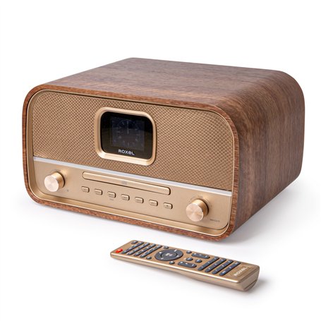 Roxel Amber Système HiFi compact rétro tout-en-un avec lecteur CD