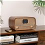 Roxel Amber Système HiFi compact rétro tout-en-un avec lecteur CD, DAB/DAB +, streaming audio BT, 40 W RMS, lecture et chargemen