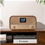 Roxel Amber Système HiFi compact rétro tout-en-un avec lecteur CD, DAB/DAB +, streaming audio BT, 40 W RMS, lecture et chargemen