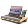 SEFFO Lap Desk Plateau moderne en bois pour ordinateur portable avec coussin doux – Léger et portable – Convient pour ordinateur