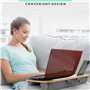 SEFFO Lap Desk Plateau moderne en bois pour ordinateur portable avec coussin doux – Léger et portable – Convient pour ordinateur