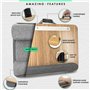 SEFFO Lap Desk Plateau moderne en bois pour ordinateur portable avec coussin doux – Léger et portable – Convient pour ordinateur