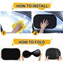 Pare-Soleil Voiture Bébé,4 Pcs,Adsorption électrostatique Protection UV/Chaleur,Pare-Soleil pour vitre latérale,pour Fiat 500x 2