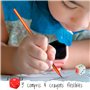 Magicat Gomme à Dés Set I 12 cubes gomme pour enfants I 4 Crayon flexible Inclus I fourniture scolaire kawaii, affaire scolaire,