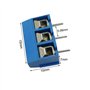 Aihasd 30 pièces KF301-3P Terminal à vis Panneau de jonction PCB Pitch 5.08mm 3 Pin Terminal d'impression 300V 16A