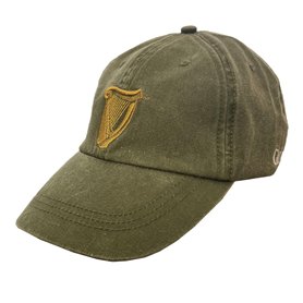 Guinness Harp Washed Baseball Cap- Bottle Green