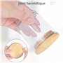 Winter Shore Petit Pot en Verre 170 ML avec Couvercles [Lot de 15] - Contenant Bougie Transparent - 15 Étiquettes Autocollantes,