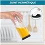 Winter Shore Bouteilles Transparentes de 450ml avec Couvercles & Étiquettes (Lot de 8) - Bouteille de Jus Vide - Bouteille d Eau