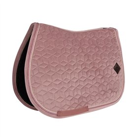 Tapis de selle PONY - Vieux rose - Velours - Saut d'obstacles
