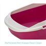 BAC LITIERE GEANT POUR CHAT 65 CM/GRANDE MAISON TOILETTE POUR CHAT JUSQU’À 8/9 KG