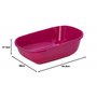 BAC LITIERE GEANT POUR CHAT 65 CM/GRANDE MAISON TOILETTE POUR CHAT JUSQU’À 8/9 KG