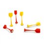 Scratch - 276182102 - Jeu de Fléchettes Magnétiques 6 Pièces Rouge/Jaune