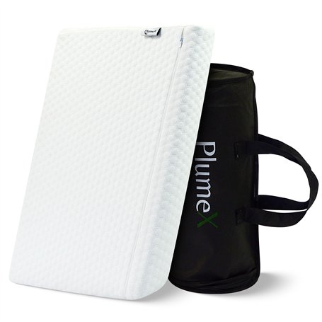 PlumeX Oreiller Ergonomique Mémoire de Forme – Double Hauteur pour Cervicales | Housse Alvéolée Hypoallergénique Lavable | Confo
