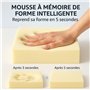 PlumeX Oreiller Ergonomique Mémoire de Forme – Double Hauteur pour Cervicales | Housse Alvéolée Hypoallergénique Lavable | Confo