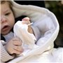 Bemini - BISIDE Nid d'ange 0-12m - Modèle Universel 3 & 5 Points - Pady Tetra Jersey + Jersey - Ivoire