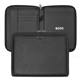 HUGO BOSS Monogram Conference Folder M Black
