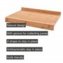 Point-Virgule Planche pour Plan de Travail avec rainure en Bambou, Accessoire Cuisine, 60 x 40 x 7 cm