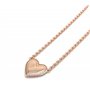 Collar Pandora Rose Corazón Remolino Rosa - 389279C01 - 56